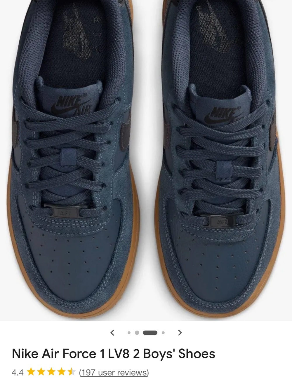 Nike Boys' Air Force 1 Low - Navy and Gum - Picture 6 of 10
